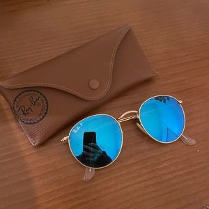 Blue colored raybans